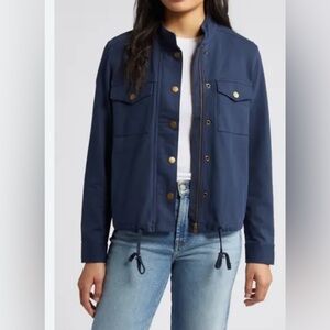 Caslon Cotton soft Jacket in Navy Sz S